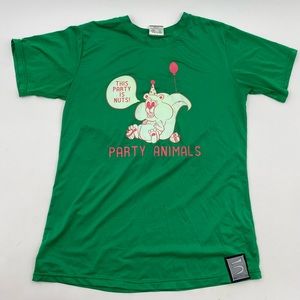 Five Ultimate Brand Short Sleeve Shirt Women's Small Green Graphic Medium